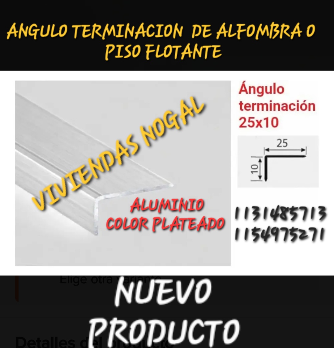 TERMINACION  DE ALUMINIO