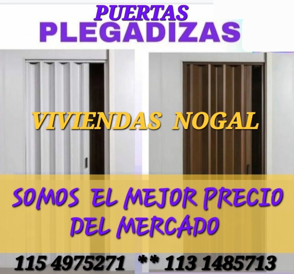PUERTA PLEGADIZA  6MM DE ESPESOR  070 X 2  , colores disponibles  blanco, Pino, Cerezo, Cedro,wengue, Negro